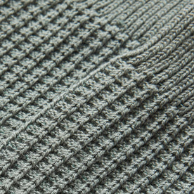 material shot of the waffle knit on The Waffle Sock in Deep Sea