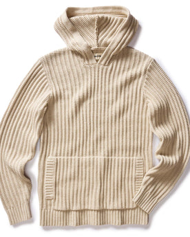 flatlay of The Bryan Pullover Sweater in Flax Melange, Knits by Taylor Stitch
