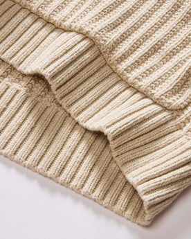 material shot of the hem on The Bryan Pullover Sweater in Flax Melange, Knits by Taylor Stitch