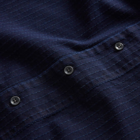 material shot of the buttons on The Conrad Shirt in Rinsed Indigo Pickstitch