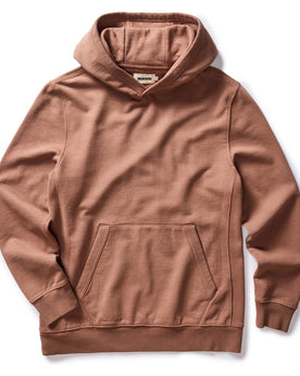 flatlay of The Cotton Hemp Hoodie in Faded Brick, Knits by Taylor Stitch