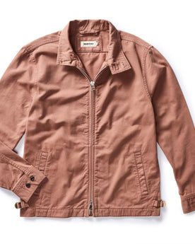 flatlay of The Flint Jacket in Faded Brick Broken Twill, Outerwear by Taylor Stitch