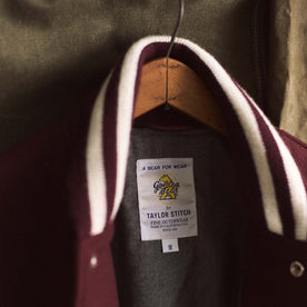 material shot of the tag on The Golden Bear Snap Bomber in Port Wool