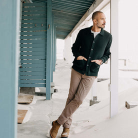 The Harbor Sweater Jacket in Black Pine Heather - featured image