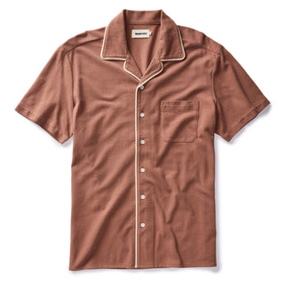 The Harwich Shirt in Faded Brick Tipped Pique