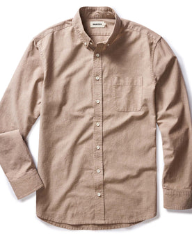 flatlay of The Jack in Faded Brick Chambray, in full, Wovens by Taylor Stitch