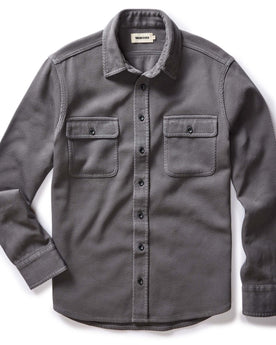 flatlay of The Ledge Shirt in Shale Twill, Wovens by Taylor Stitch
