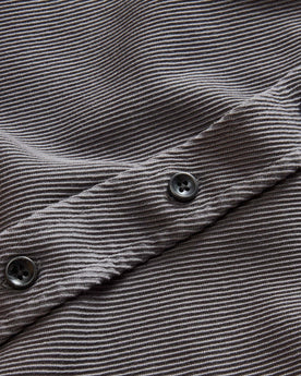 material shot of the buttons on The Ledge Shirt in Shale Twill, Wovens by Taylor Stitch