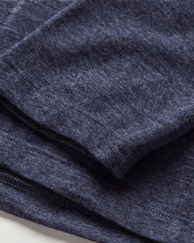 material shot of the cuffs on The Merino Henley in Heather Navy, Knits by Taylor Stitch