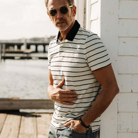 The Organic Cotton Polo in Bleached Natural Stripe - featured image