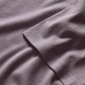 material shot of the sleeves on The Organic Cotton Tee in Dried Plum