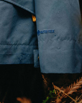 Goretex label on The Owens Parka in Moonlight Gore-Tex, Outerwear by Taylor Stitch