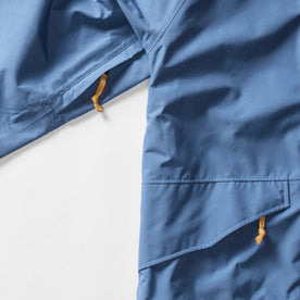 material shot of the zipper closures on The Owens Parka in Moonlight Gore-Tex
