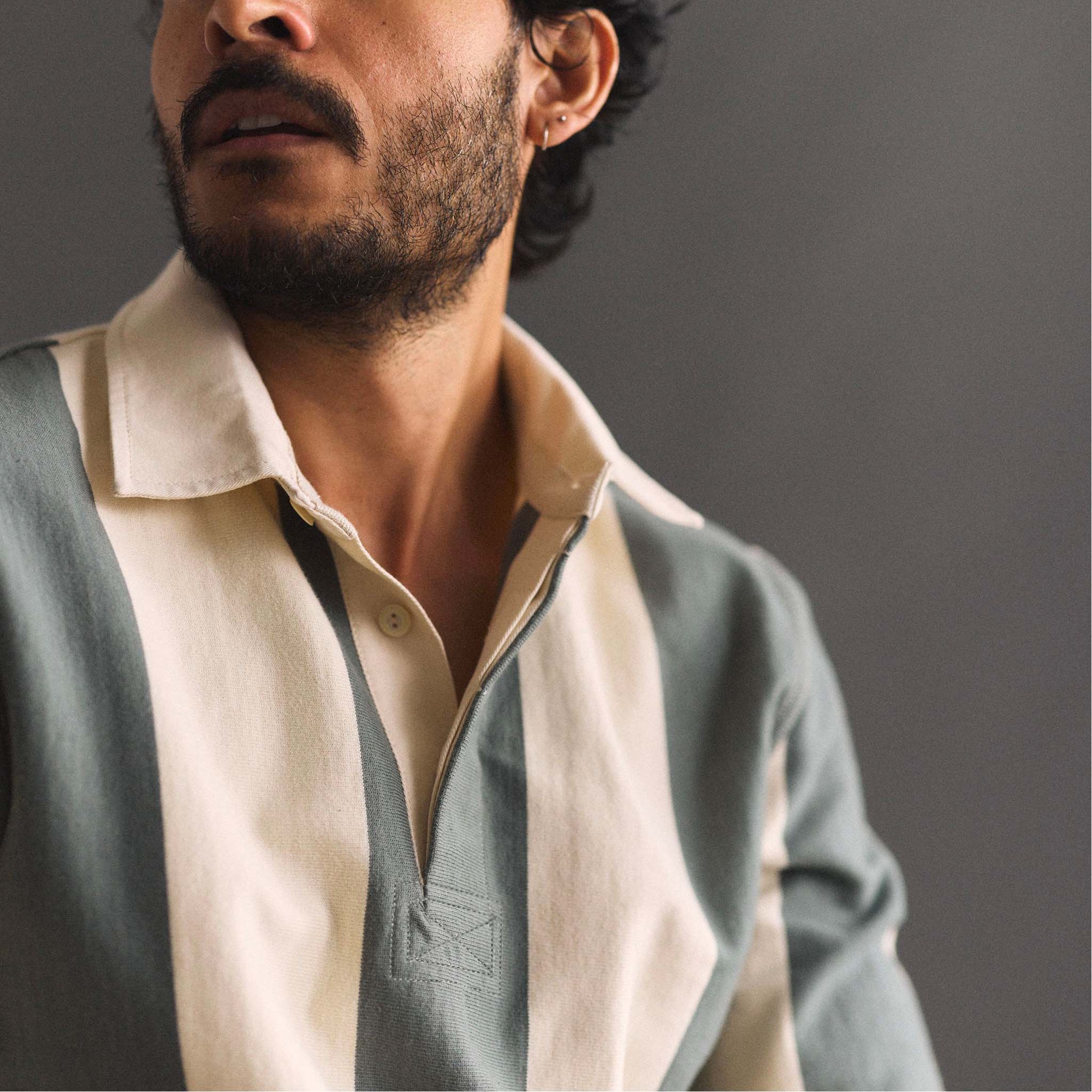 The Rugby Shirt in Deep Sea Stripe | Taylor Stitch