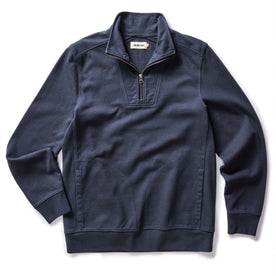 The Rugby Quarter Zip in Faded Navy - featured image