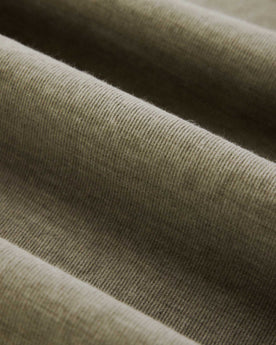 material shot of the collar on The Short Sleeve California in Heather Moss Cord, Wovens by Taylor Stitch