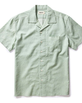 flatlay of The Short Sleeve Hawthorne in Sea Moss Floral, Wovens by Taylor Stitch