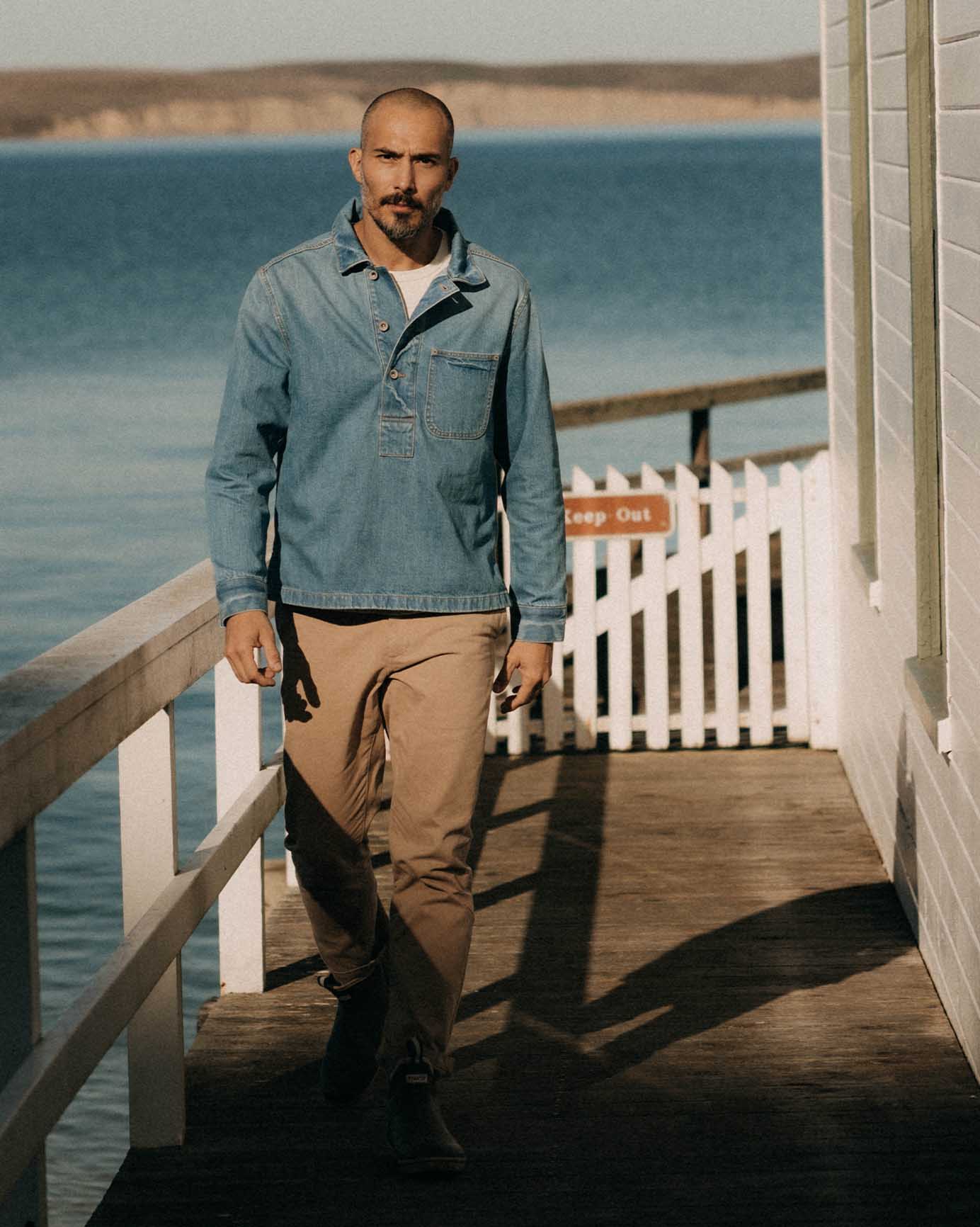 The Milton Pullover in Washed Selvedge Denim: Alternate Image 5, Wovens by Taylor Stitch