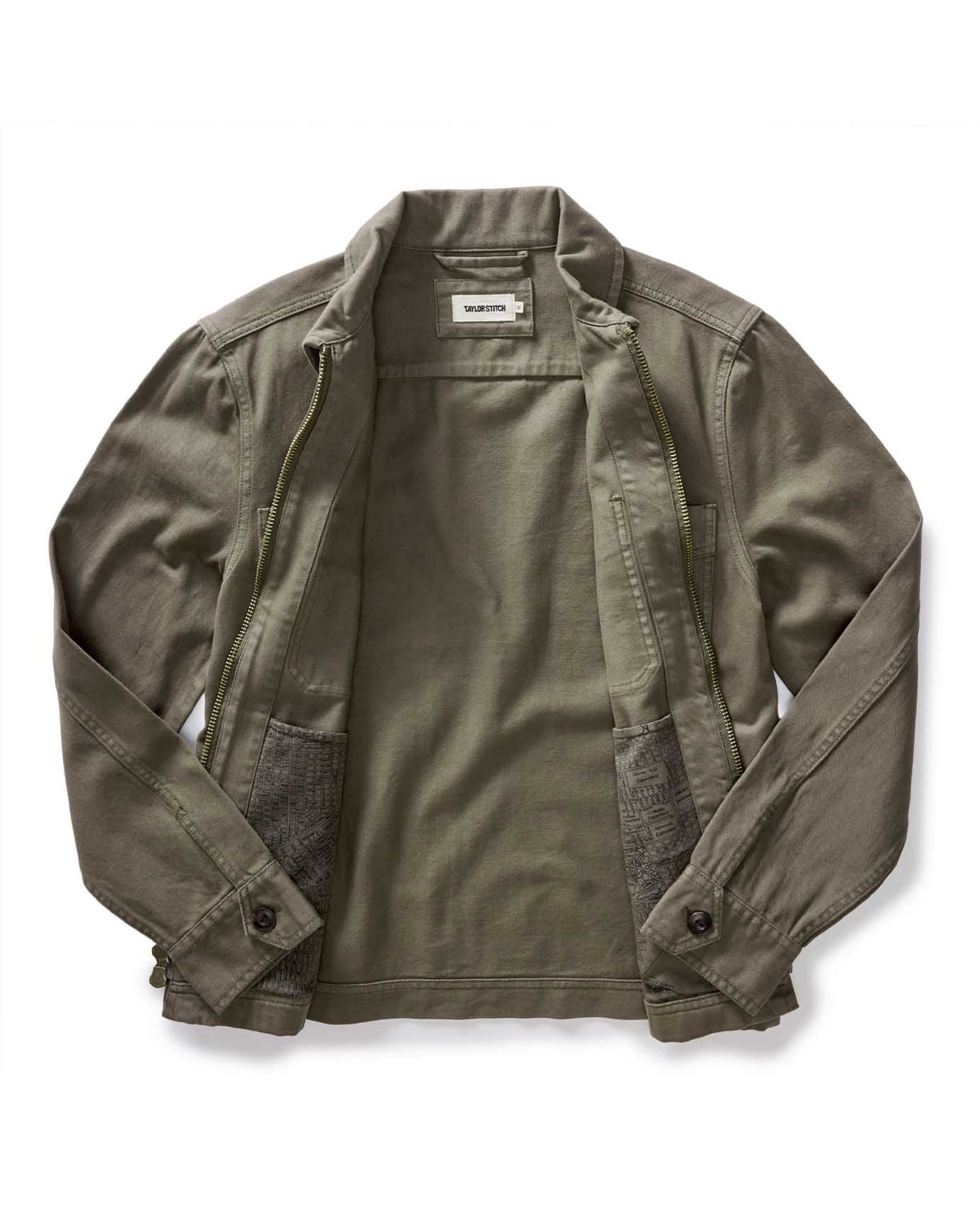The Station Jacket in Fatigue Olive Broken Twill: Alternate Image 6, Outerwear by Taylor Stitch
