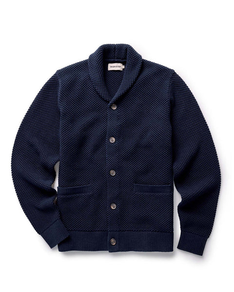 The Crawford Mens Cardigan Sweater in Navy | Taylor Stitch