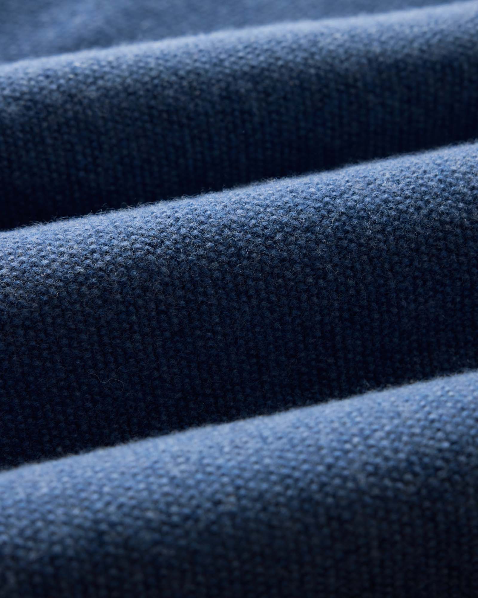 material shot of the fabric on The Newton Sweater Polo in Heather Clear Blue, Knits by Taylor Stitch