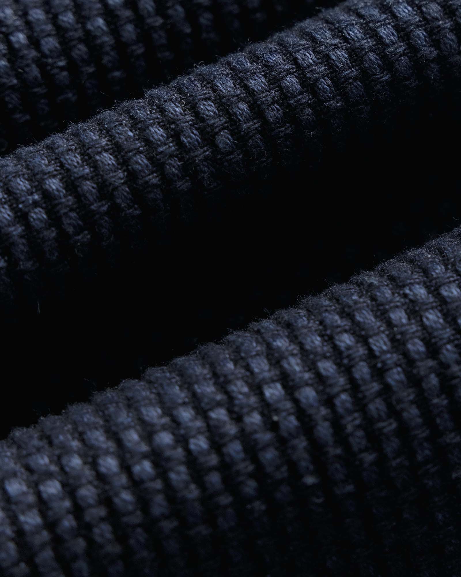 material shot of the fabric on The Breakwater Pant in Rinsed Indigo Sashiko, Bottoms by Taylor Stitch