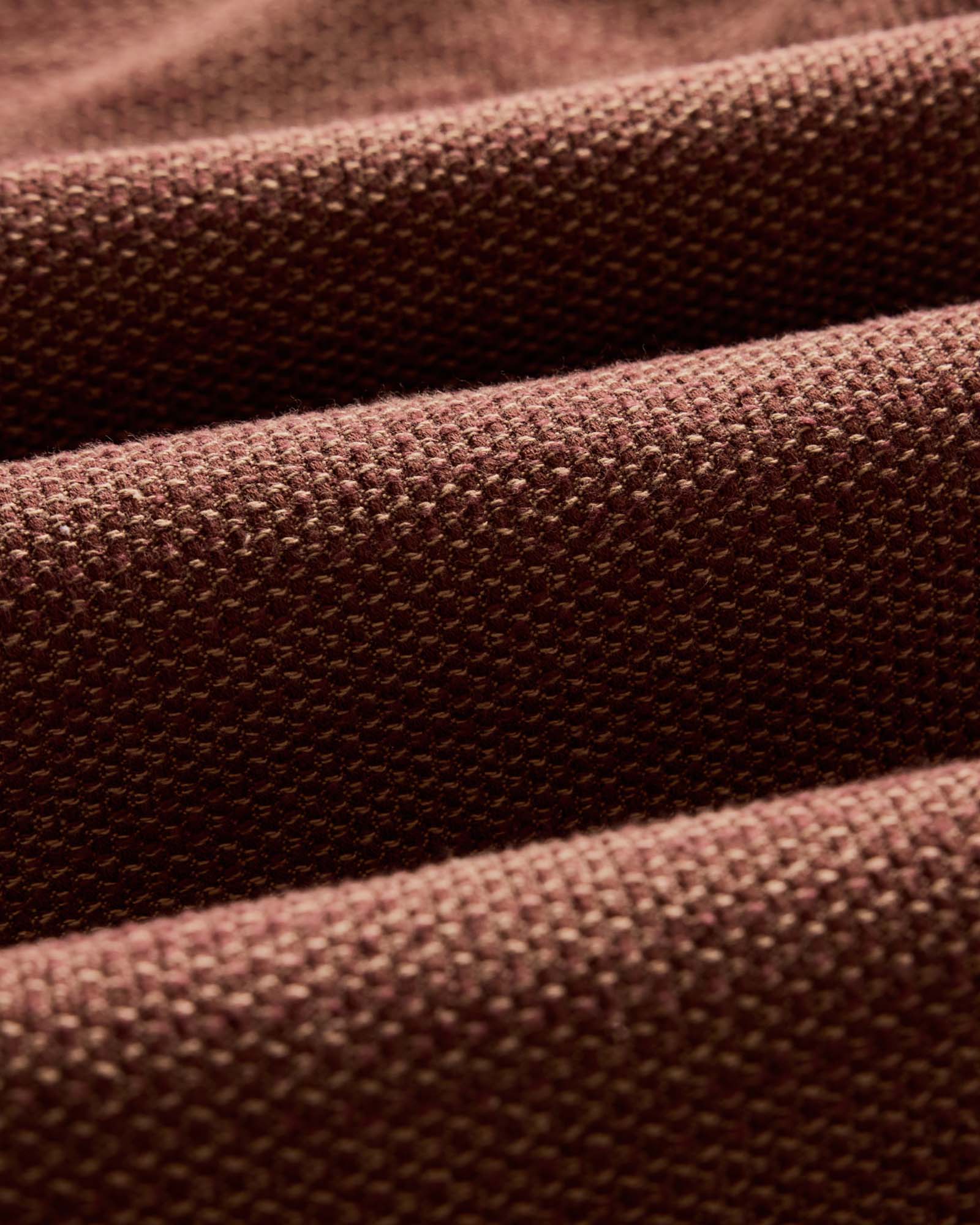 material shot of the fabric on The Breakwater Pant in Black Cherry Sashiko, Bottoms by Taylor Stitch
