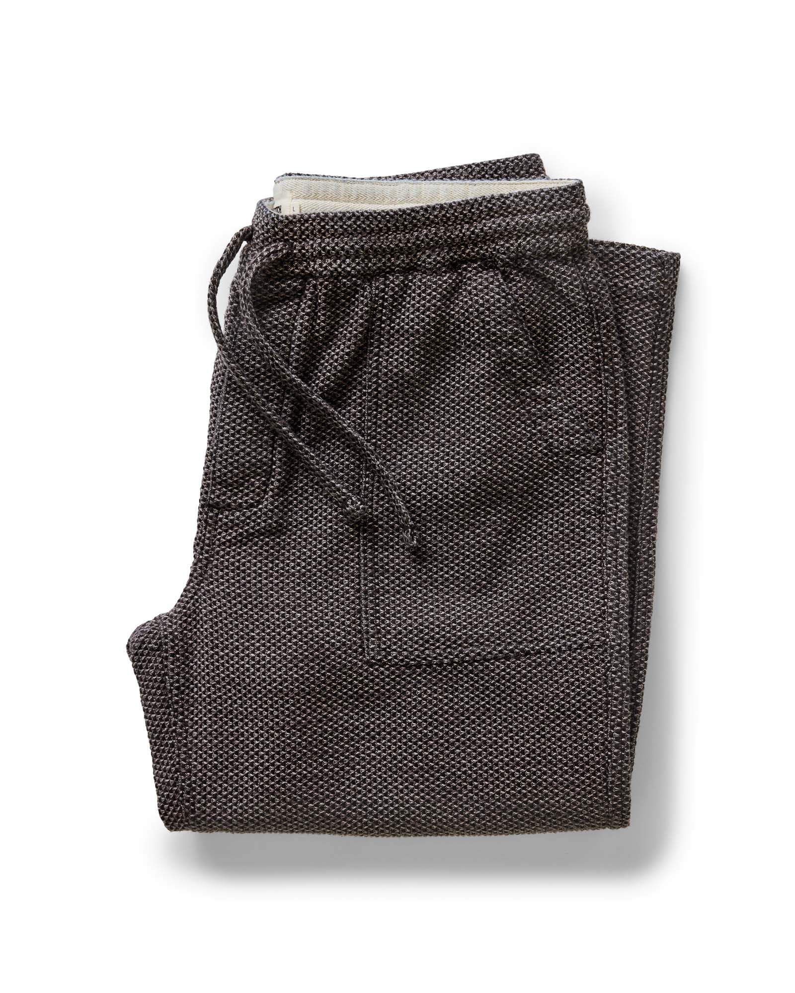 folded flatlay of The Breakwater Pant in Charcoal Sashiko, Bottoms by Taylor Stitch