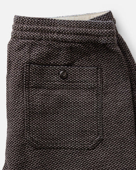 material shot of the back pocket on The Breakwater Pant in Charcoal Sashiko, Bottoms by Taylor Stitch