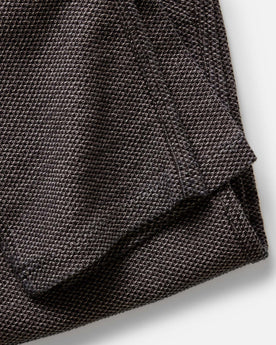 material shot of the hem on The Breakwater Pant in Charcoal Sashiko, Bottoms by Taylor Stitch