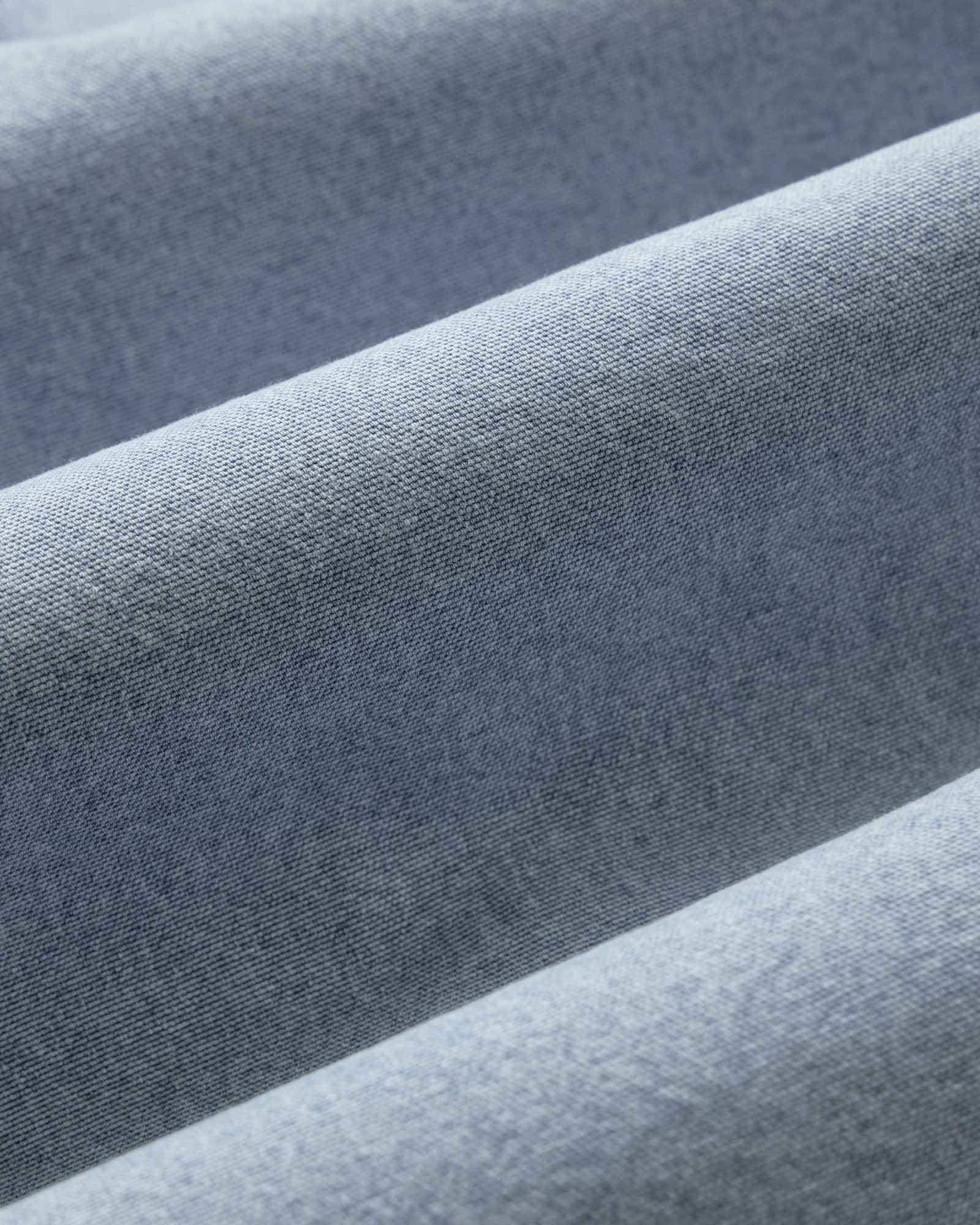 material shot of the fabric on The Cadet Shirt in Washed Indigo Oxford, Wovens by Taylor Stitch