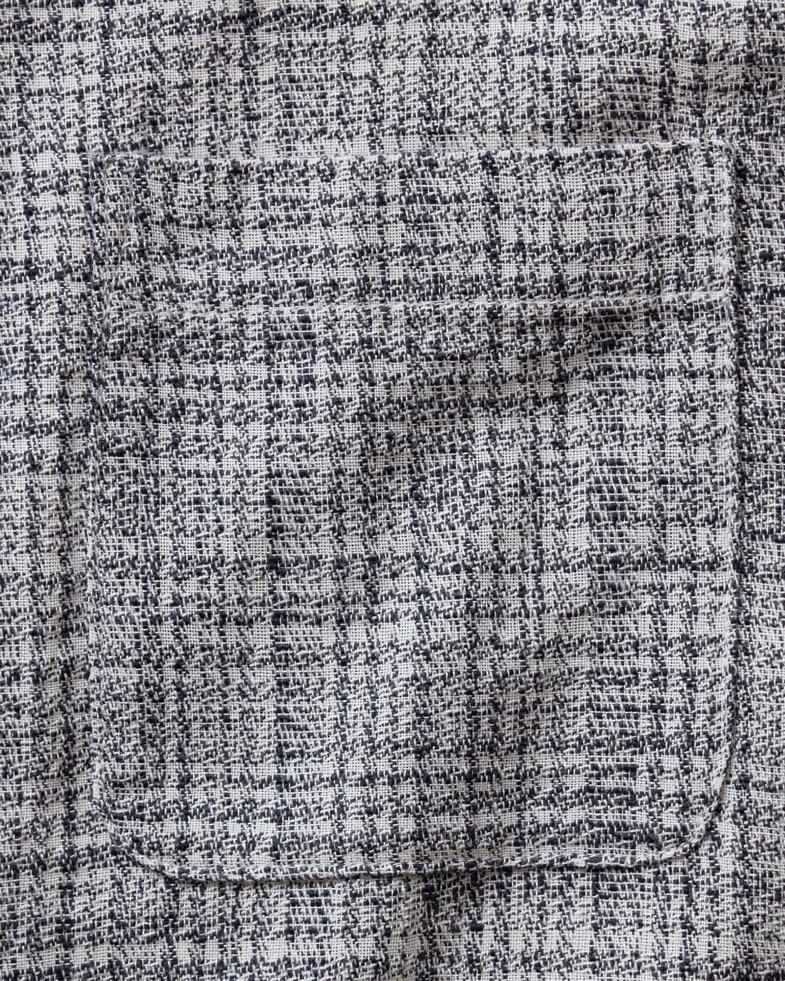 material shot of the pocket on The Conrad Shirt in Cloud Cover Dobby, Wovens by Taylor Stitch
