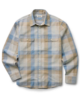 flatlay of The Craftsman Shirt in Blue Sky Check, Wovens by Taylor Stitch