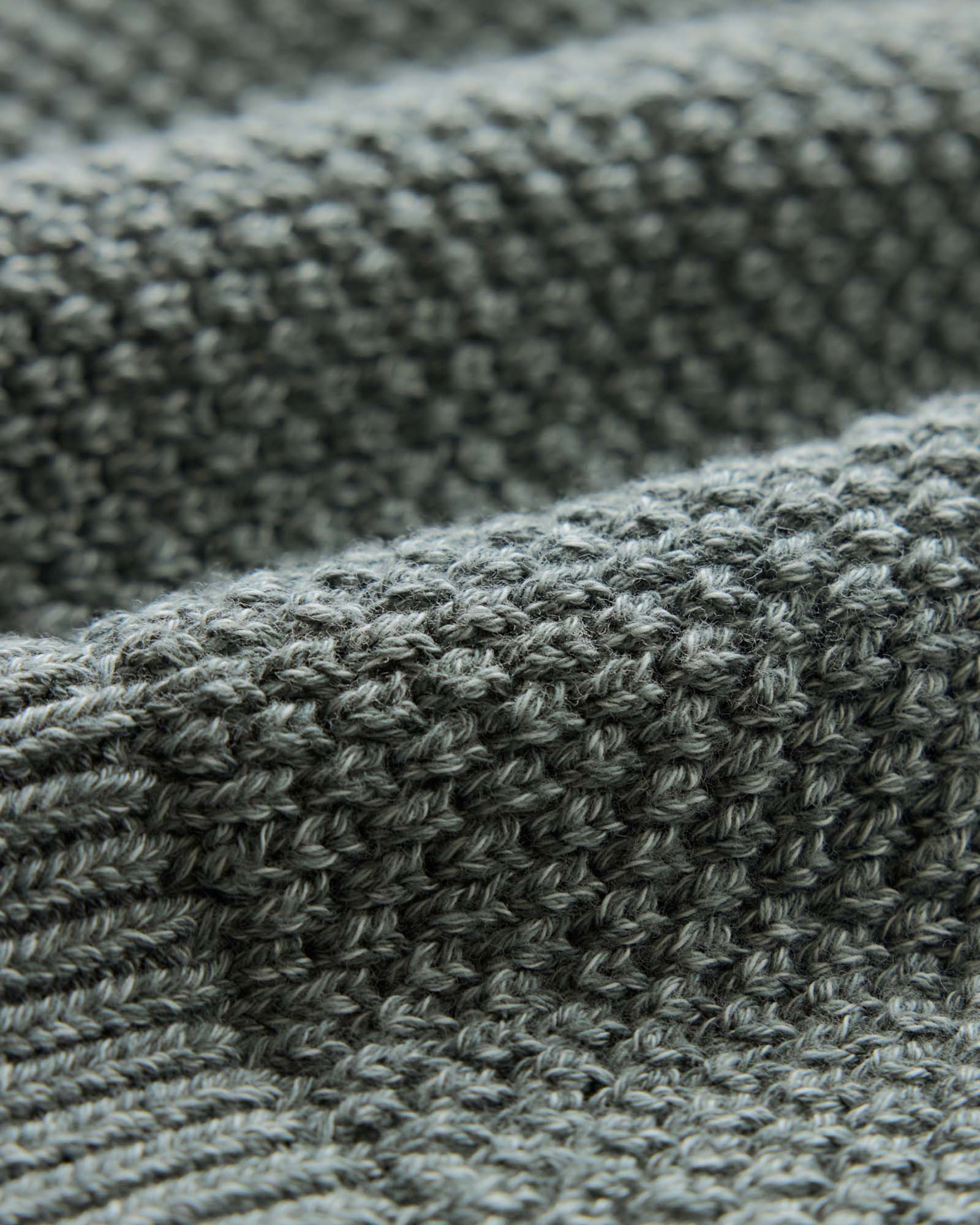 material shot of the fabric on The Crawford Beanie in Deep Sea Twist, Accessories by Taylor Stitch