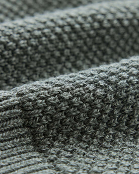 material shot of the fabric on The Crawford Beanie in Deep Sea Twist, Accessories by Taylor Stitch