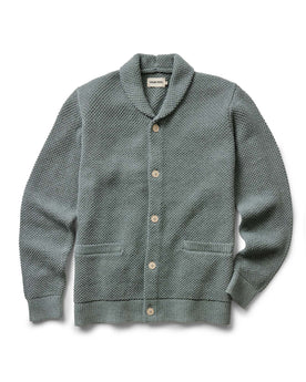 flatlay of The Crawford Sweater in Deep Sea Twist, Knits by Taylor Stitch