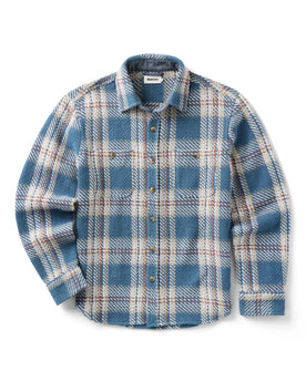 flatlay of The Cutter Overshirt in Ocean Plaid, Wovens by Taylor Stitch