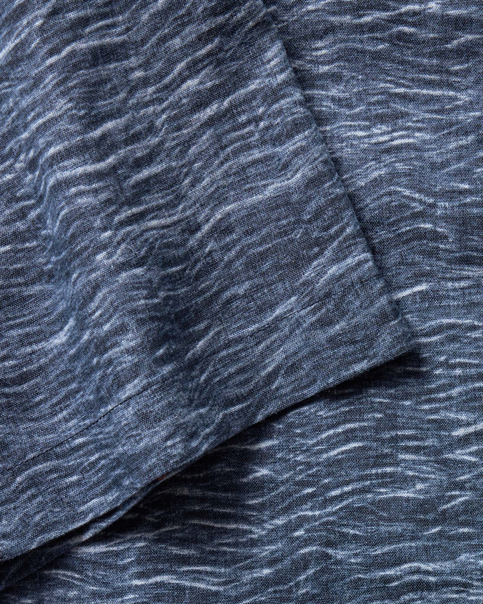 material shot of the sleeve on The Davis Shirt in High Seas, Wovens by Taylor Stitch