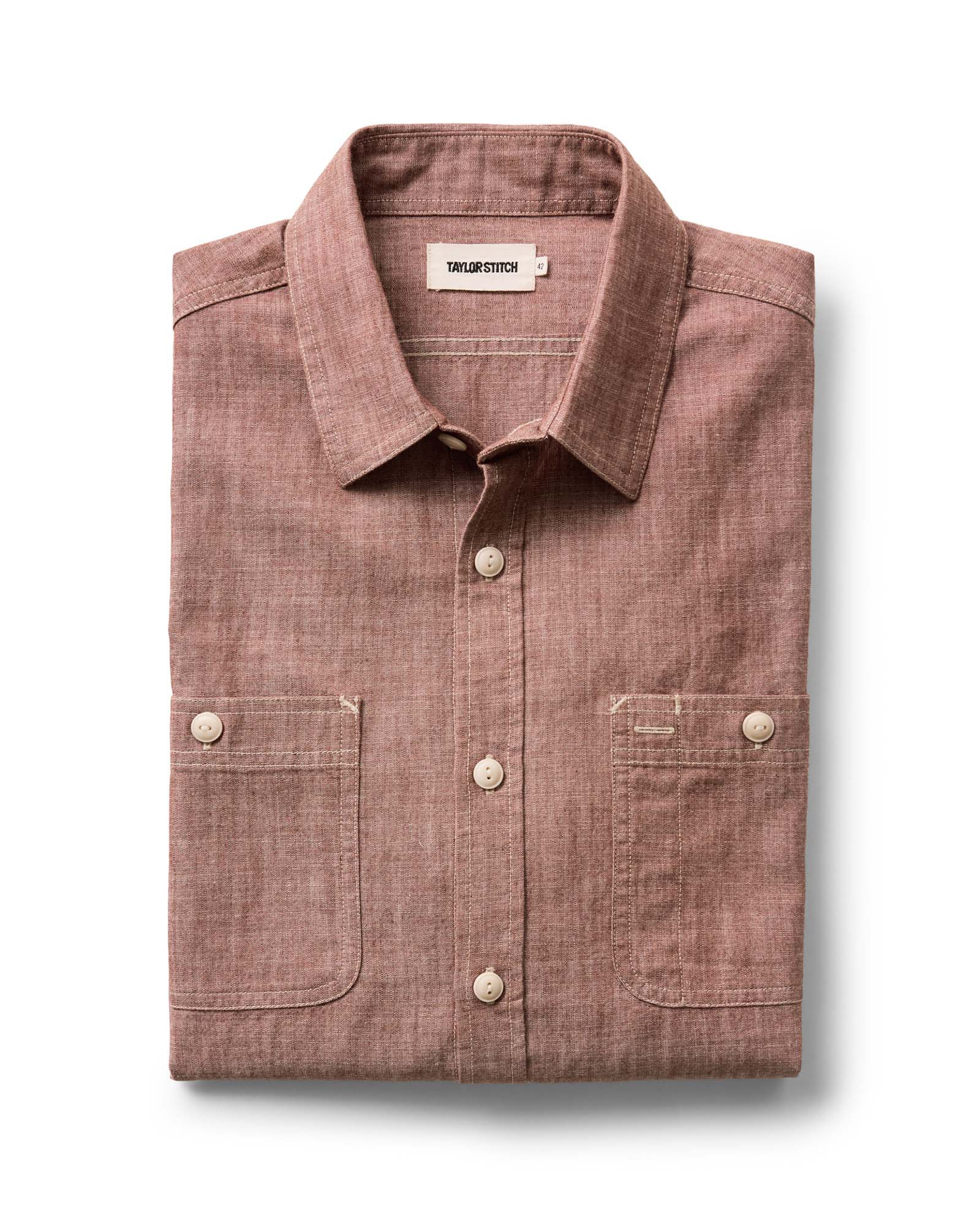 The Foundry Shirt in Brick Chambray - S - 38 - Taylor Stitch The Foundry Shirt in Brick Chambray - S - 38 - Taylor Stitch