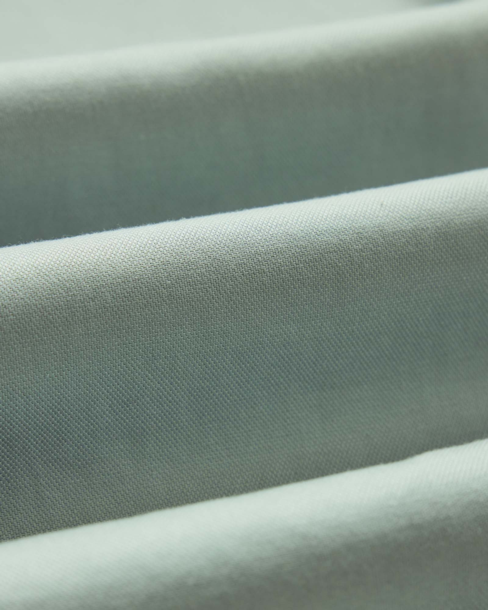 material shot of the fabric on The Hawthorne Shirt in Surf Green, Wovens by Taylor Stitch