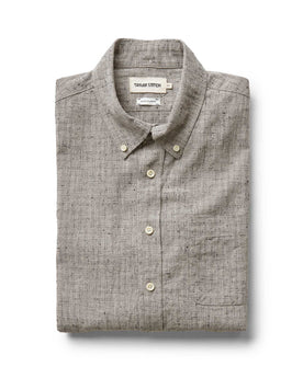 folded flatlay of The Jack in Japanese Fog Nep, Wovens by Taylor Stitch