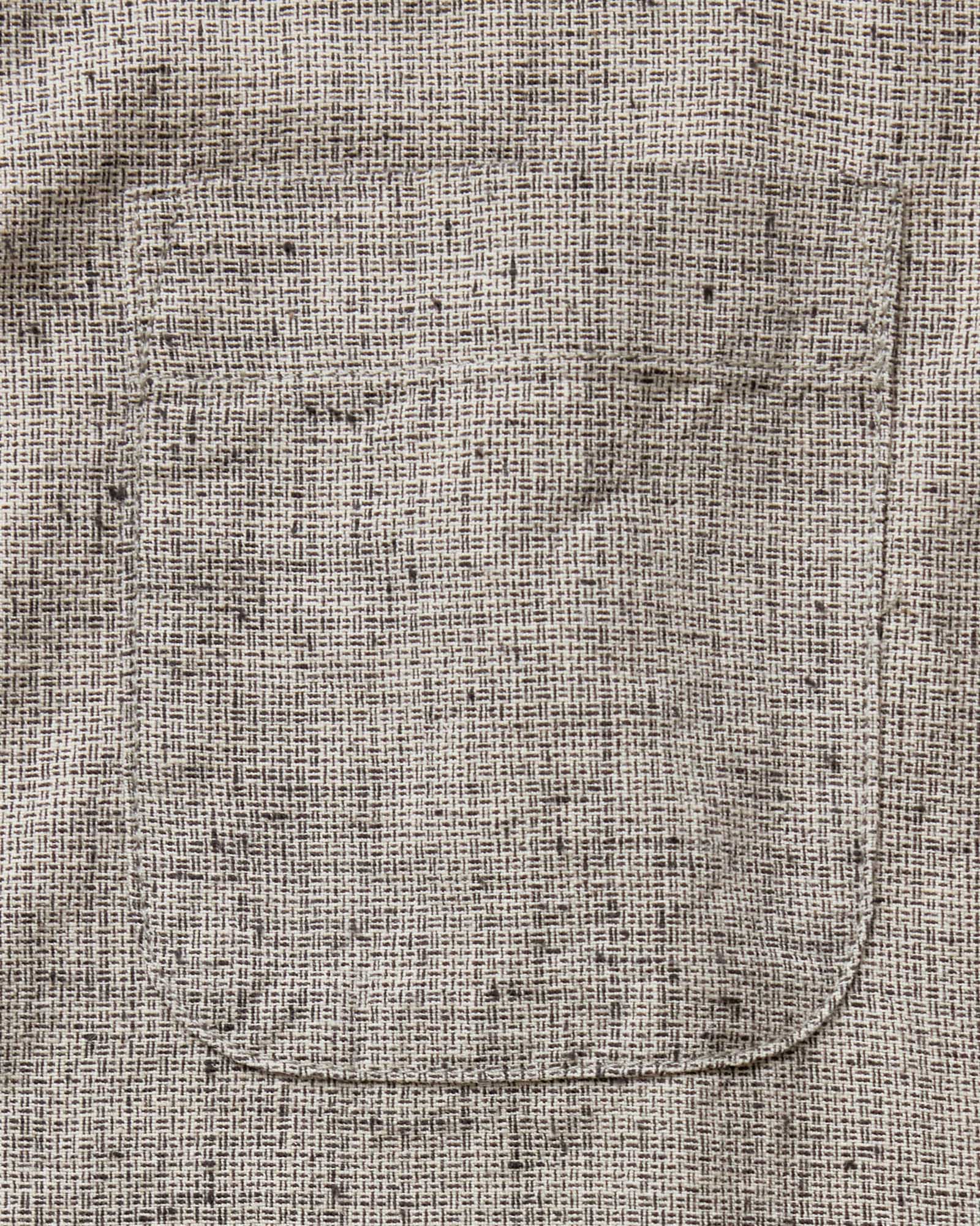 material shot of the pocket on The Jack in Japanese Fog Nep, Wovens by Taylor Stitch