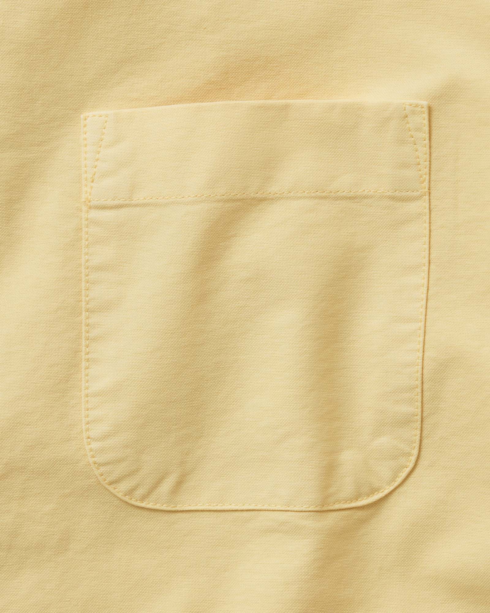 material shot of the pockets on The Jack in Straw Oxford, Wovens by Taylor Stitch