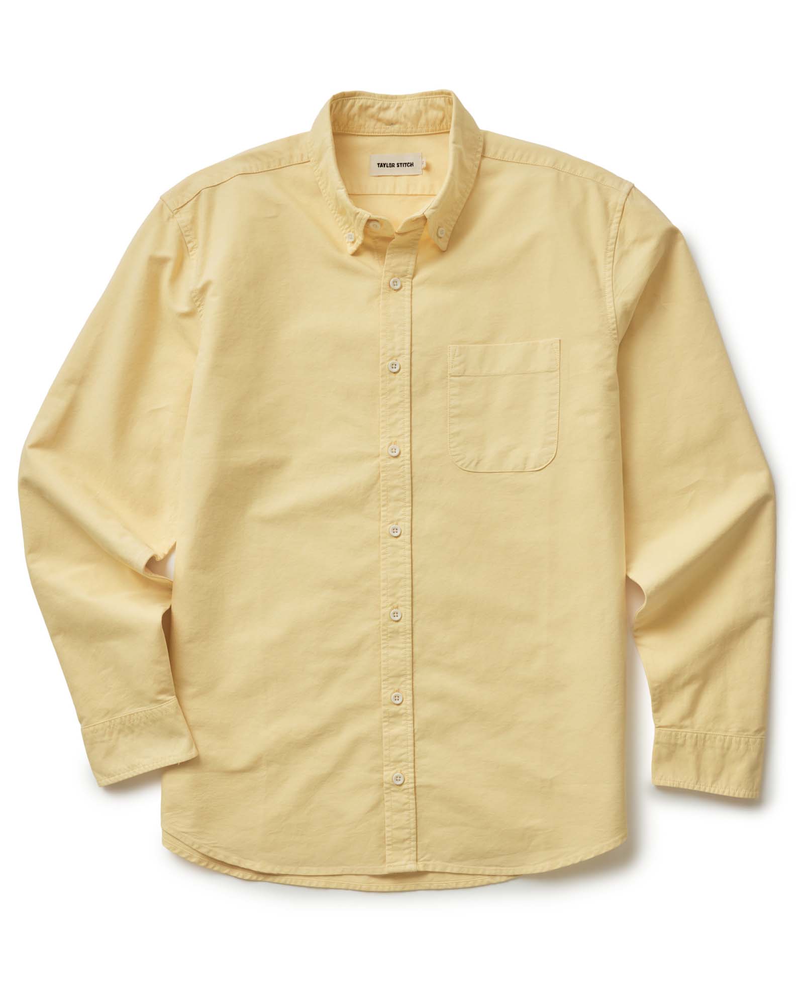 flatlay of The Jack in Straw Oxford, Wovens by Taylor Stitch