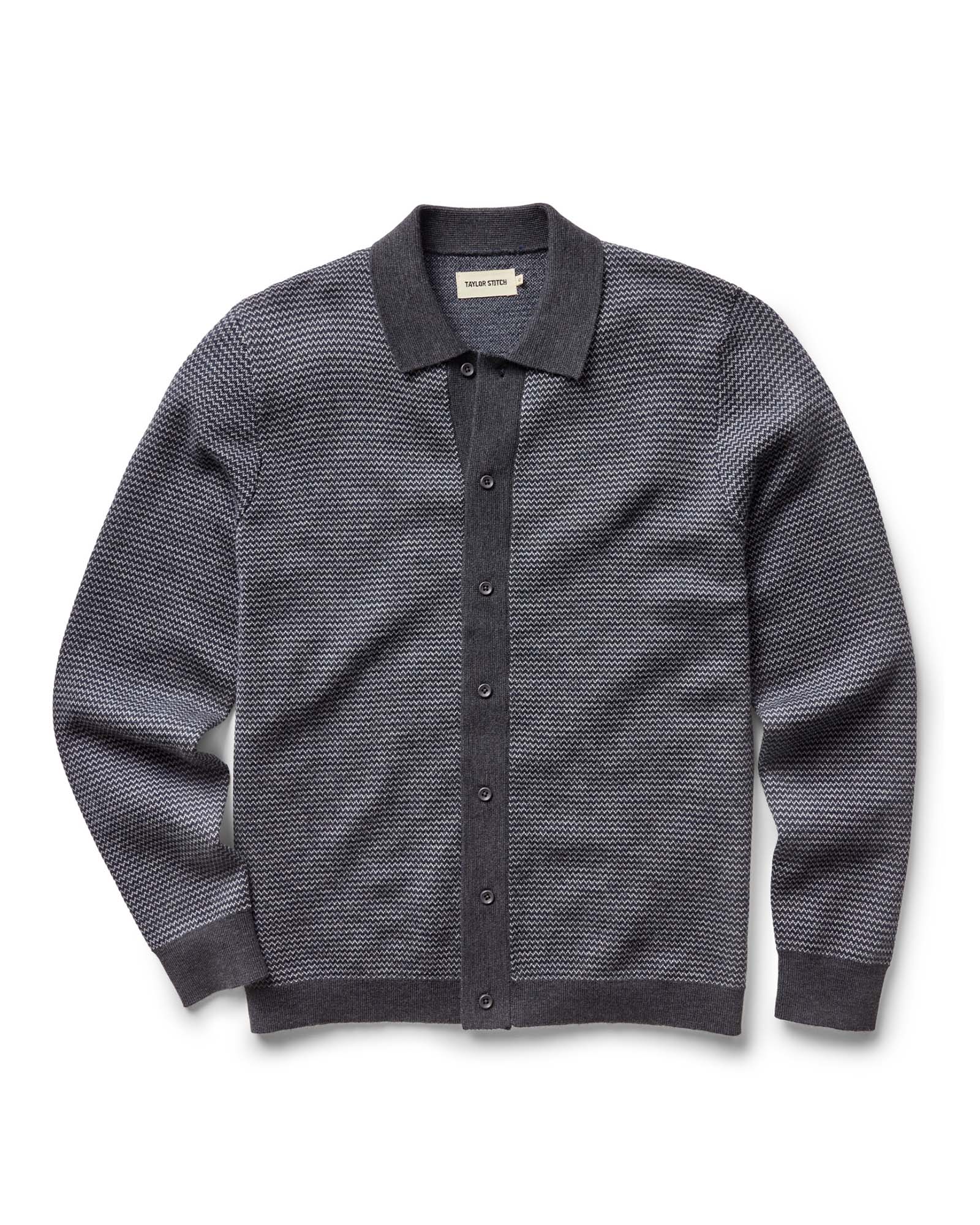 flaltay of The Nichols Polo in Navy Birdseye Merino, Knits by Taylor Stitch