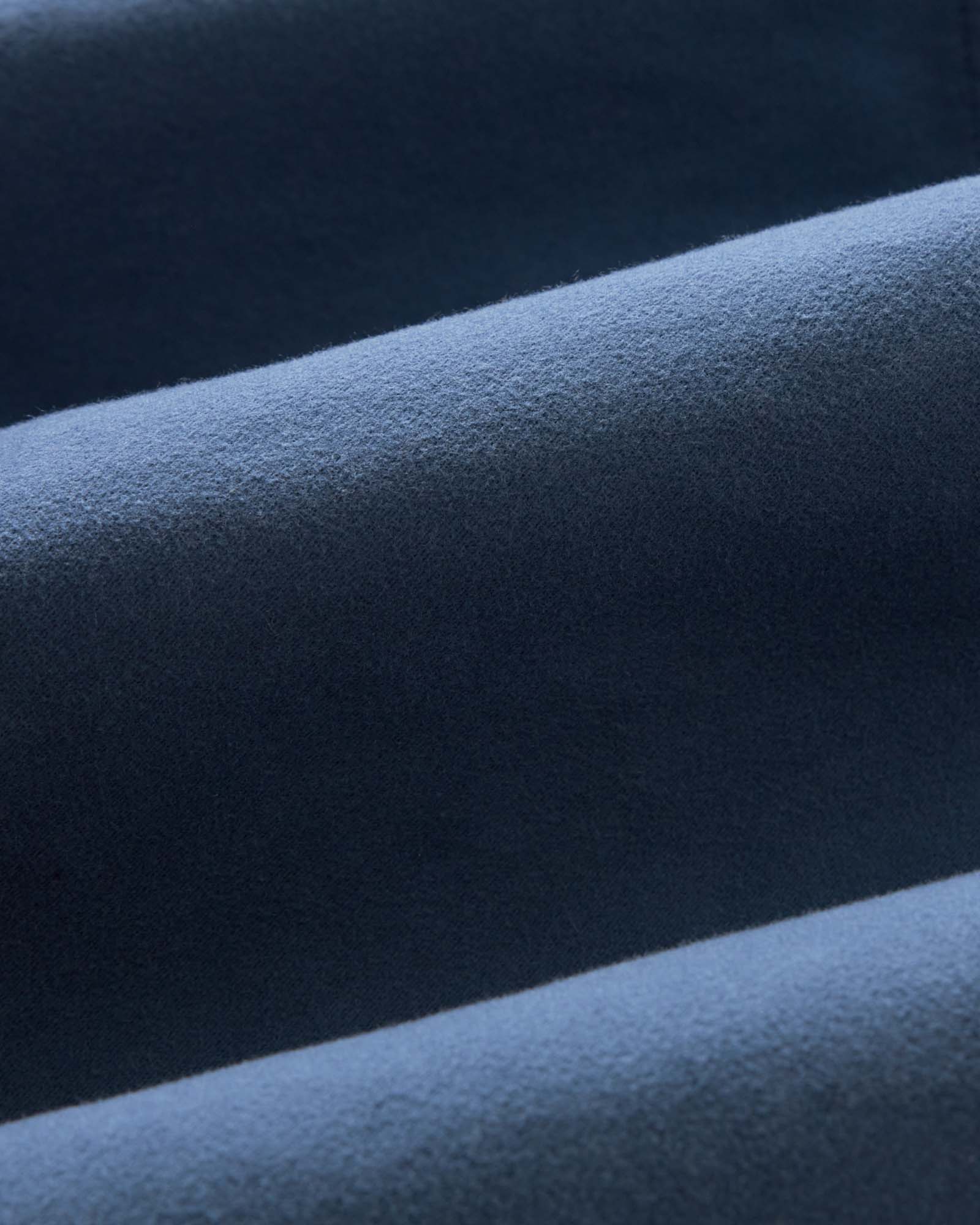 material shot of the fabric on The Ojai Jacket in French Blue Moleskin, Outerwear by Taylor Stitch