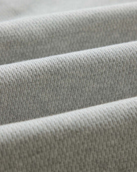 material shot of the fabric on The Organic Cotton Crew in Heather Grey Waffle, Knits by Taylor Stitch