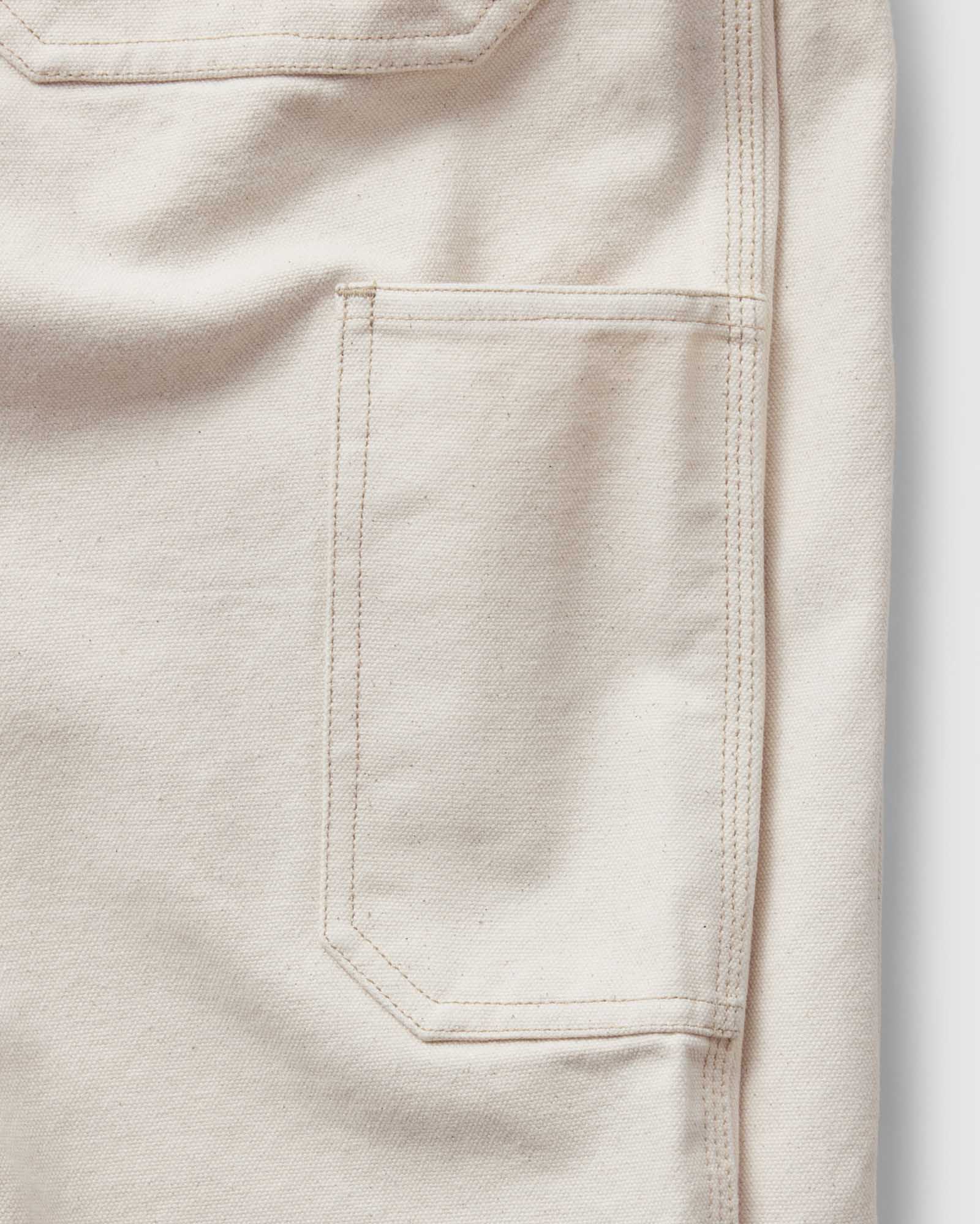 material shot of the small pocket on The Painter Pant in Seeded Natural Chipped Canvas, Bottoms by Taylor Stitch