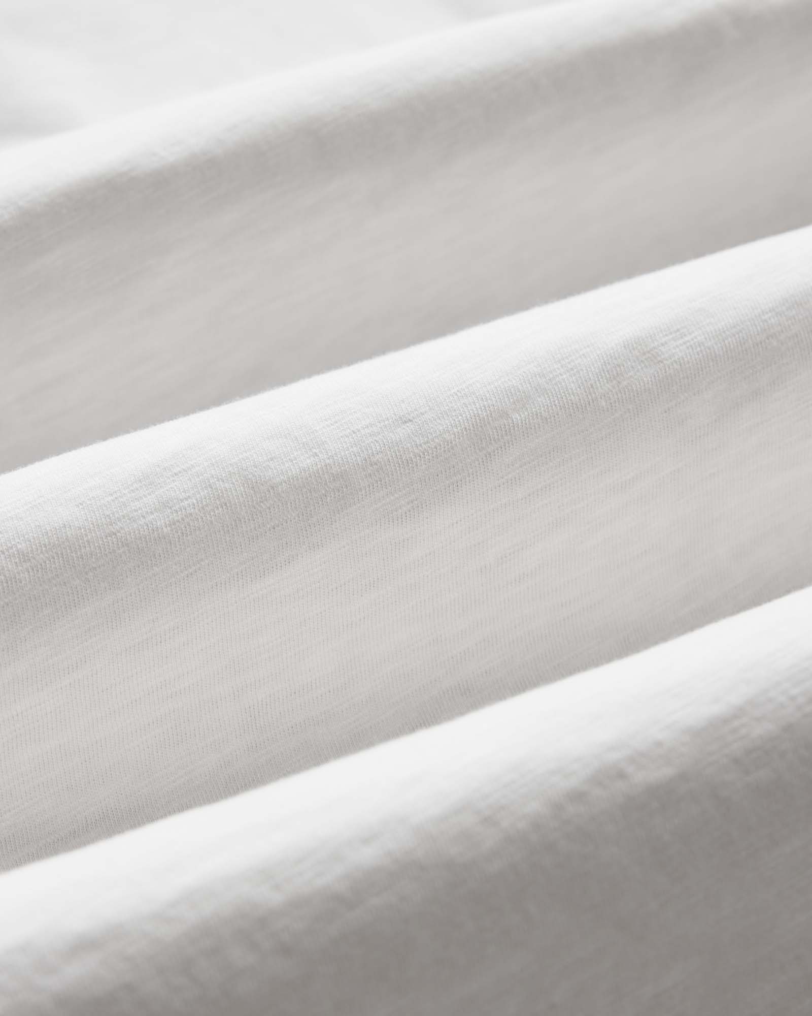 material shot of the fabric on The Slub Tee in White, Knits by Taylor Stitch