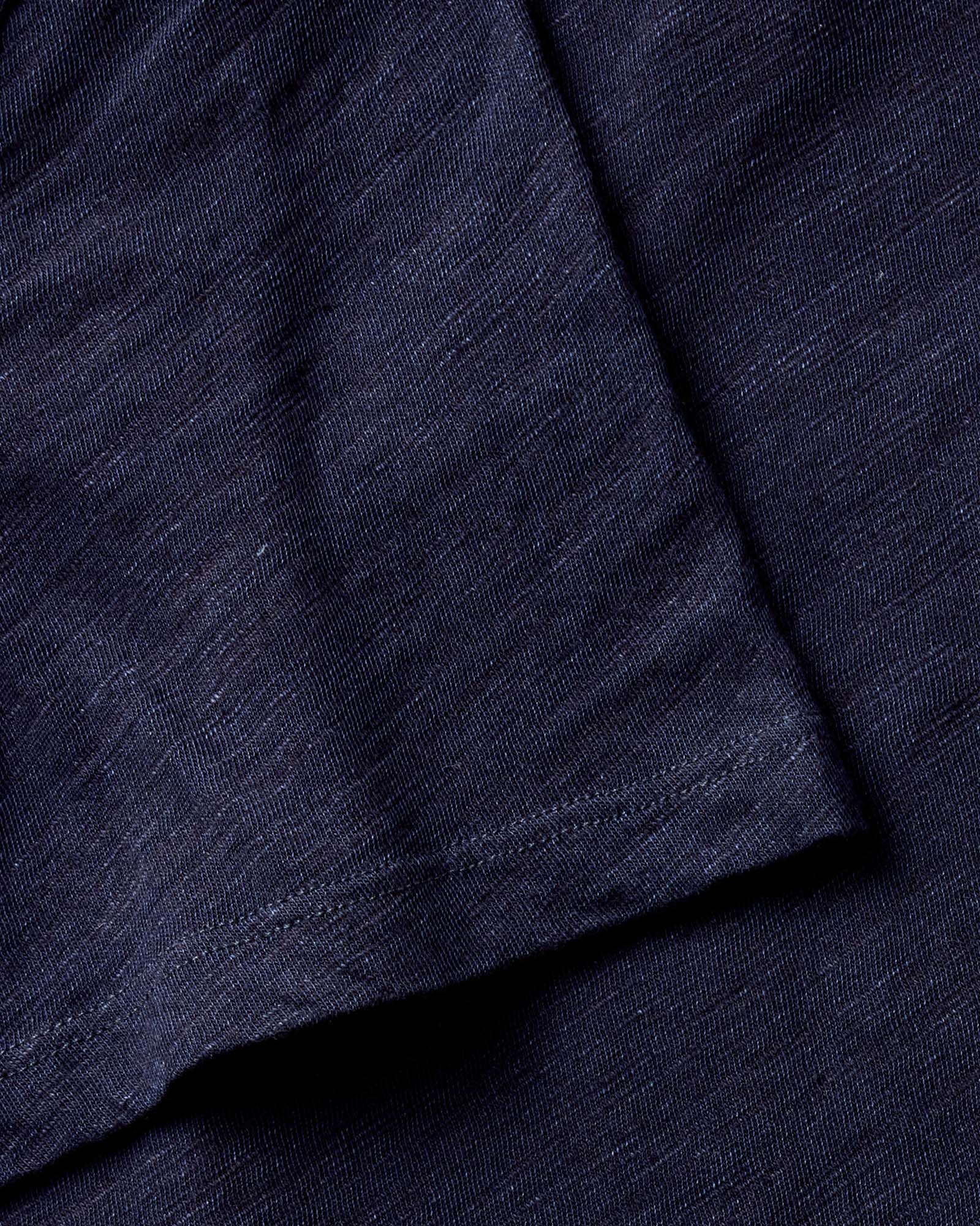 material shot of the fabric on The Organic Cotton Tee in Rinsed Indigo, Knits by Taylor Stitch